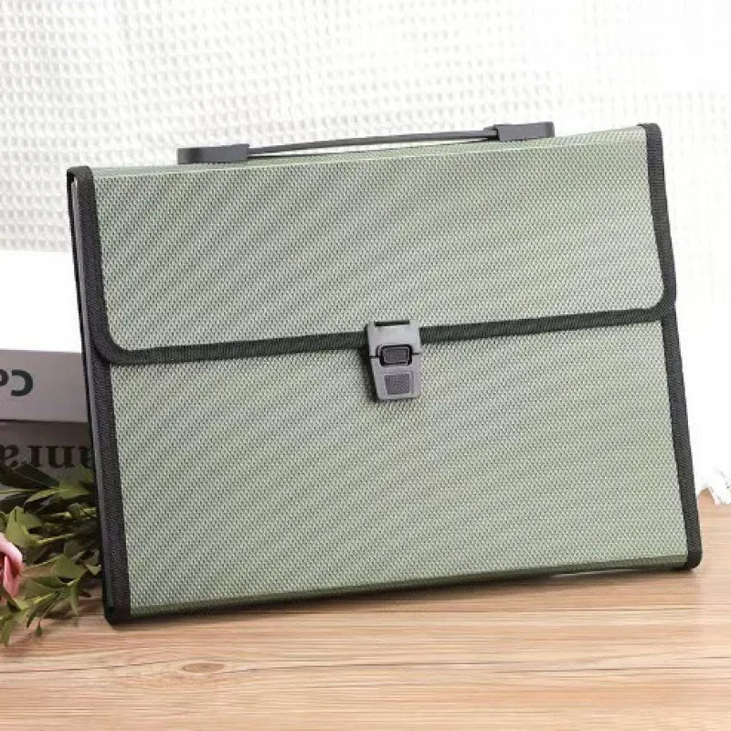 A4 Organ Bag Portable Accordion File Organizer Multi-Layer Folder Environmentally Friendly Portable Document Bag For Office Desk Oasis Select Green