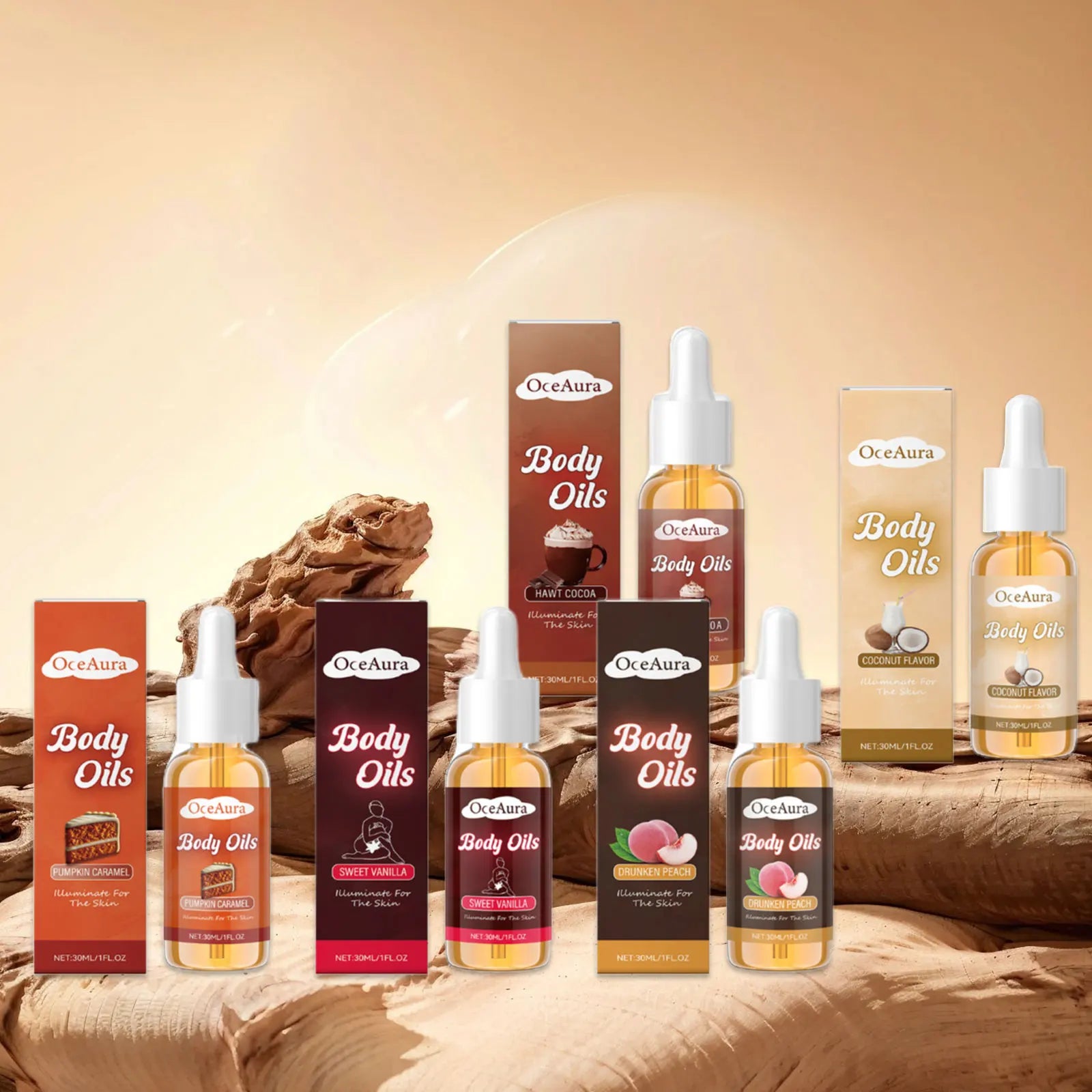 Vanilla Body Oil Improve Dryness Skin Increase Elasticity Relieve Roughness Hyaluronic Acid Body Oil Quick-Absorb Skin Care Oasis Select