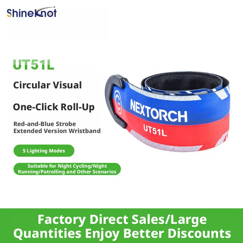 SHINEKNOT LED Flashing Safety Wristband | Night Running Light