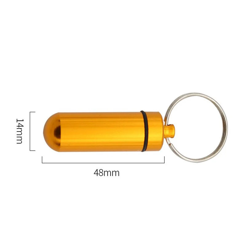 EDC Waterproof Capsule Keychain Case – Aluminum Pill & Gear Pod