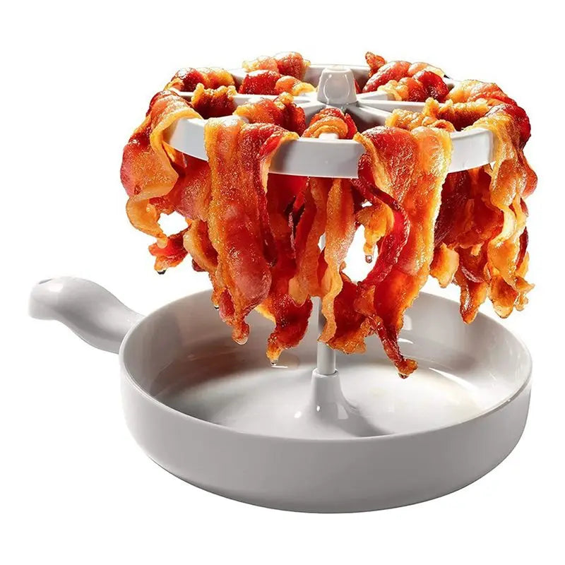 LIKE WISH 2PCS Microwave Bacon Cooker DIY Bacon Cooker For Microwave Oven Microwave Oven Grill Splash-Proof Microwave Bacon Tray Oasis Select