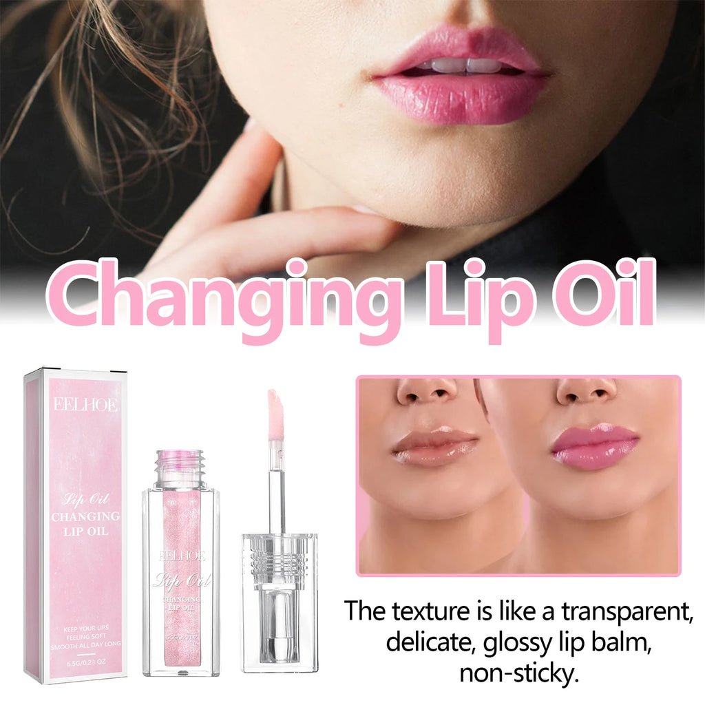Color Changing Lip Oil Fades ＆ Smoothes Fine Lines On The Lips Moisturizes ＆ Prevents Dryness ＆ Cracking Color Changing Lip Care Oasis Select