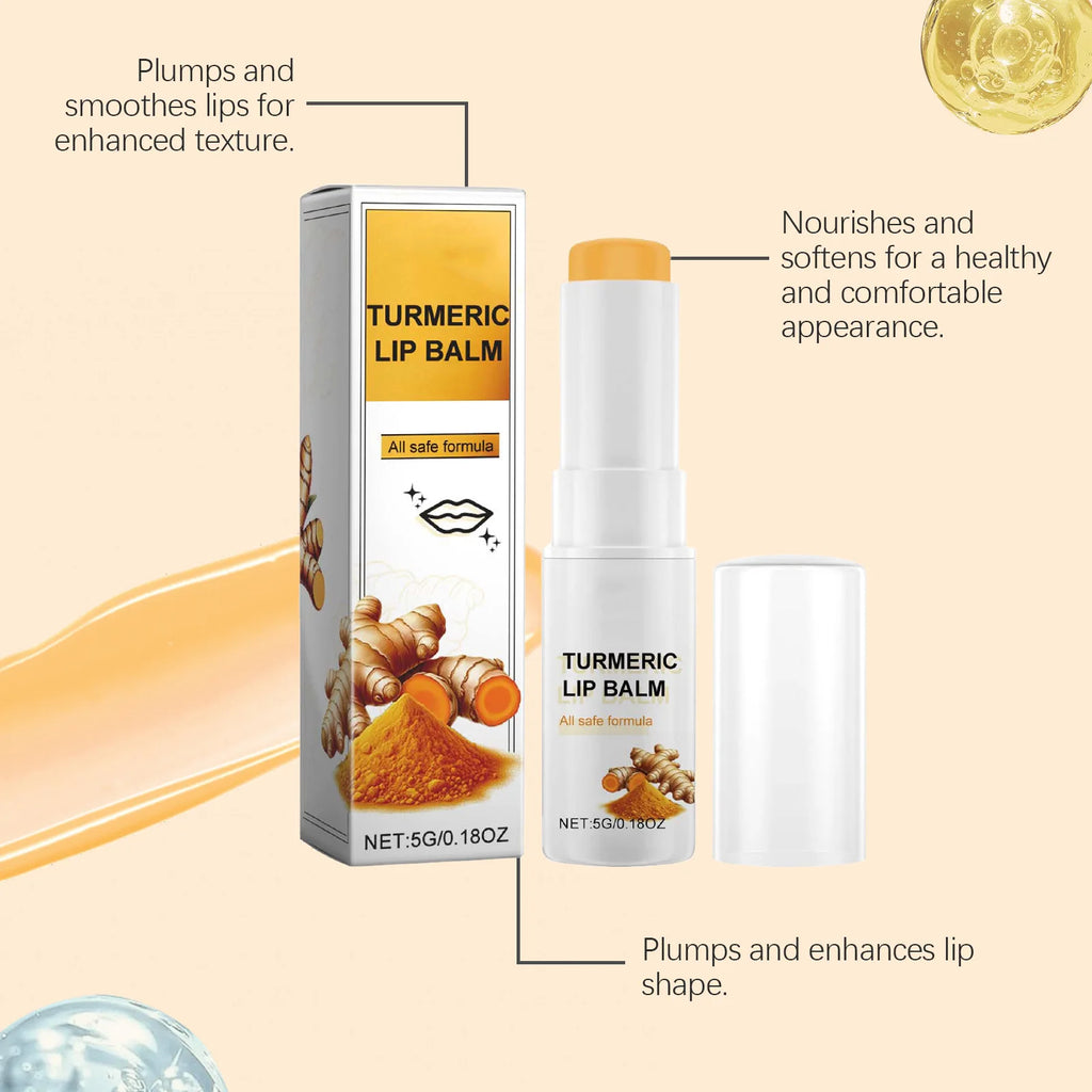 Collagen & Turmeric Lip Balm – Hydrating & Plumping 5g Lip Plumping Balm Oasis Select