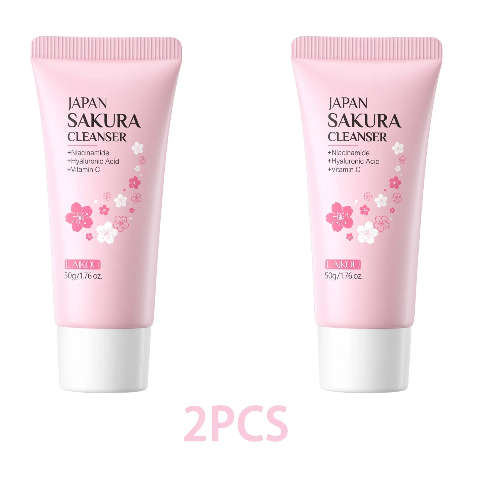 LAIKOU Facial Foaming Face Cleanser Facial Scrub Cleansing Acne Oil Control Blackhead Remover Shrink Pores Skin Care 50g Oasis Select 2pcs