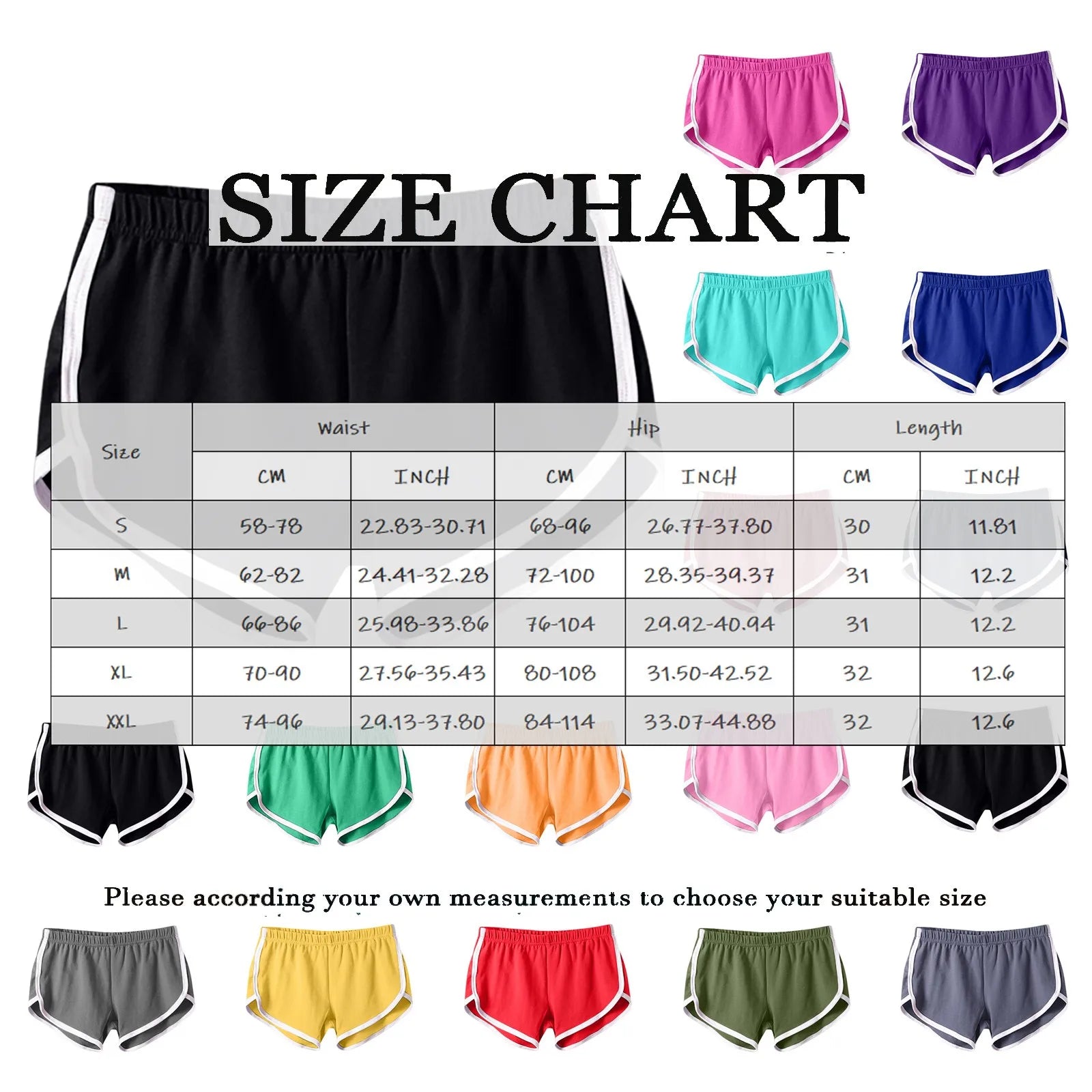 Sports Shorts Women Summer New Candy Color Anti Emptied Skinny Shorts Casual Lady Elastic Waist Beach Correndo Short Pants Oasis Select