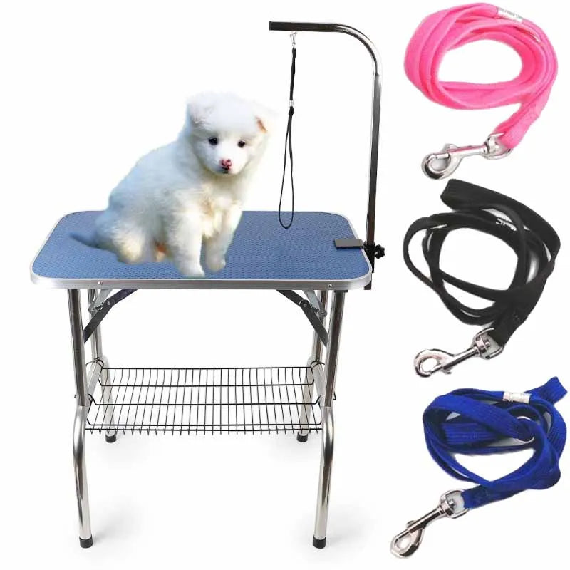 2Pcs Nylon Dog Leash Adjustable Pets Noose Loop Lock Clip Rope Durable Grooming Table Sling Cats Restraint Ropes for Bath Desks Oasis Select