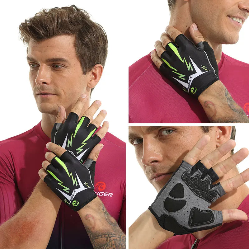 X-TIGER Sports Cycling Gloves Half Finger Men Women MTB Bike Gloves Running Fitness Gym Riding Motorcycle Bicycle Gloves Oasis Select