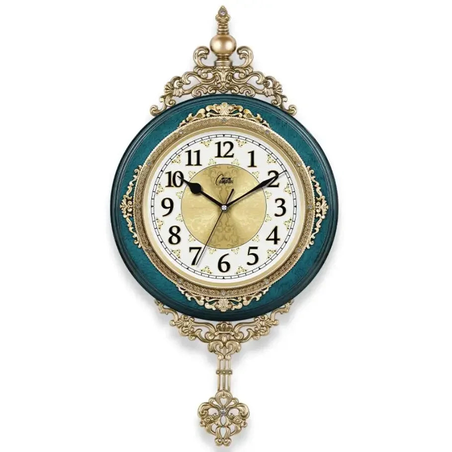 European Style Retro Wall Clock Watch Living Room Mute Pendulum Clock Elegant Taste Family Gift Art Decoration Rome Luxury G010 Oasis Select 4