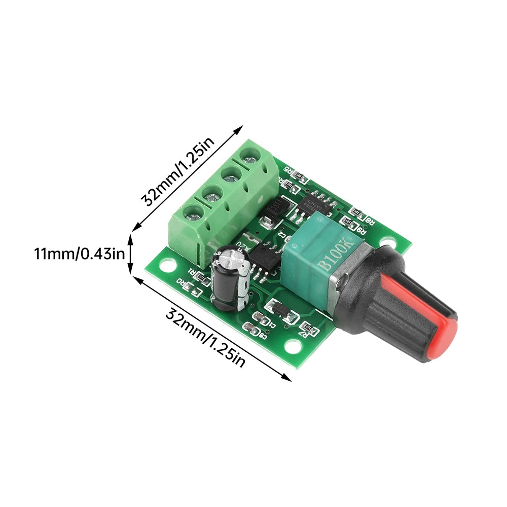 DC 1.8V 3V 5V 6V 12V PWM Motor Speed Controller Adjustable Speed DC Motor Driver Home Improvement Durable Oasis Select