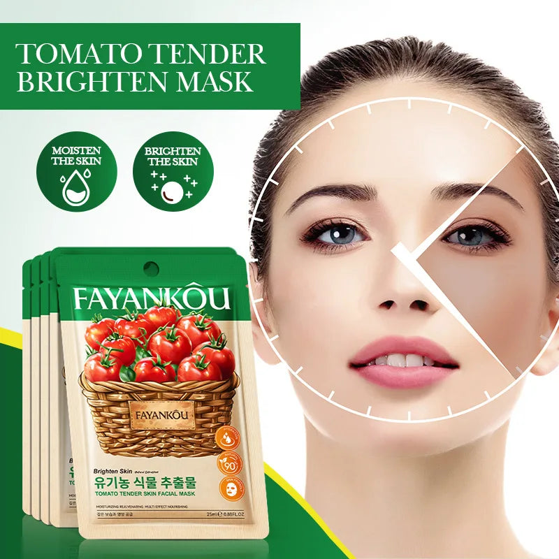 FAYANKOU Fruit Korean Sheet Masks 8-Pack – Hydrate & Brighten Korean Sheet Mask Oasis Select