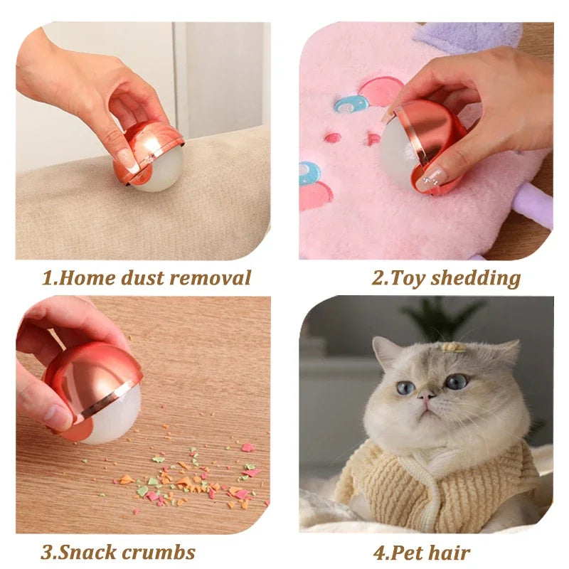 Clothes Dust Cleaning Ball Reusable Hair Remover Ball Pet Hair Lint Roller Washable Sticky Gel Lint Rollers Tool for Cat Dog Oasis Select