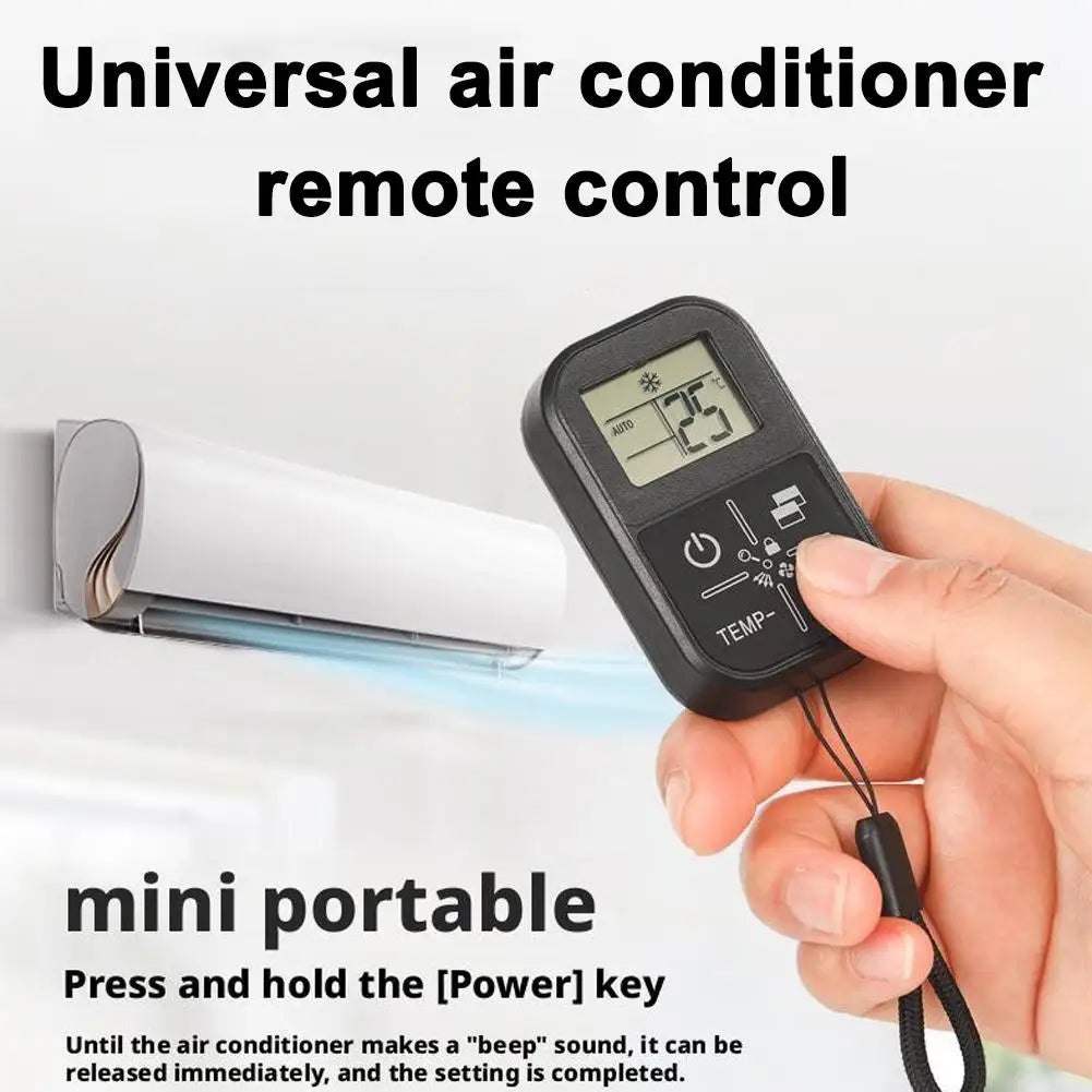 Universal AC Remote Control with Thermometer – Any Brand