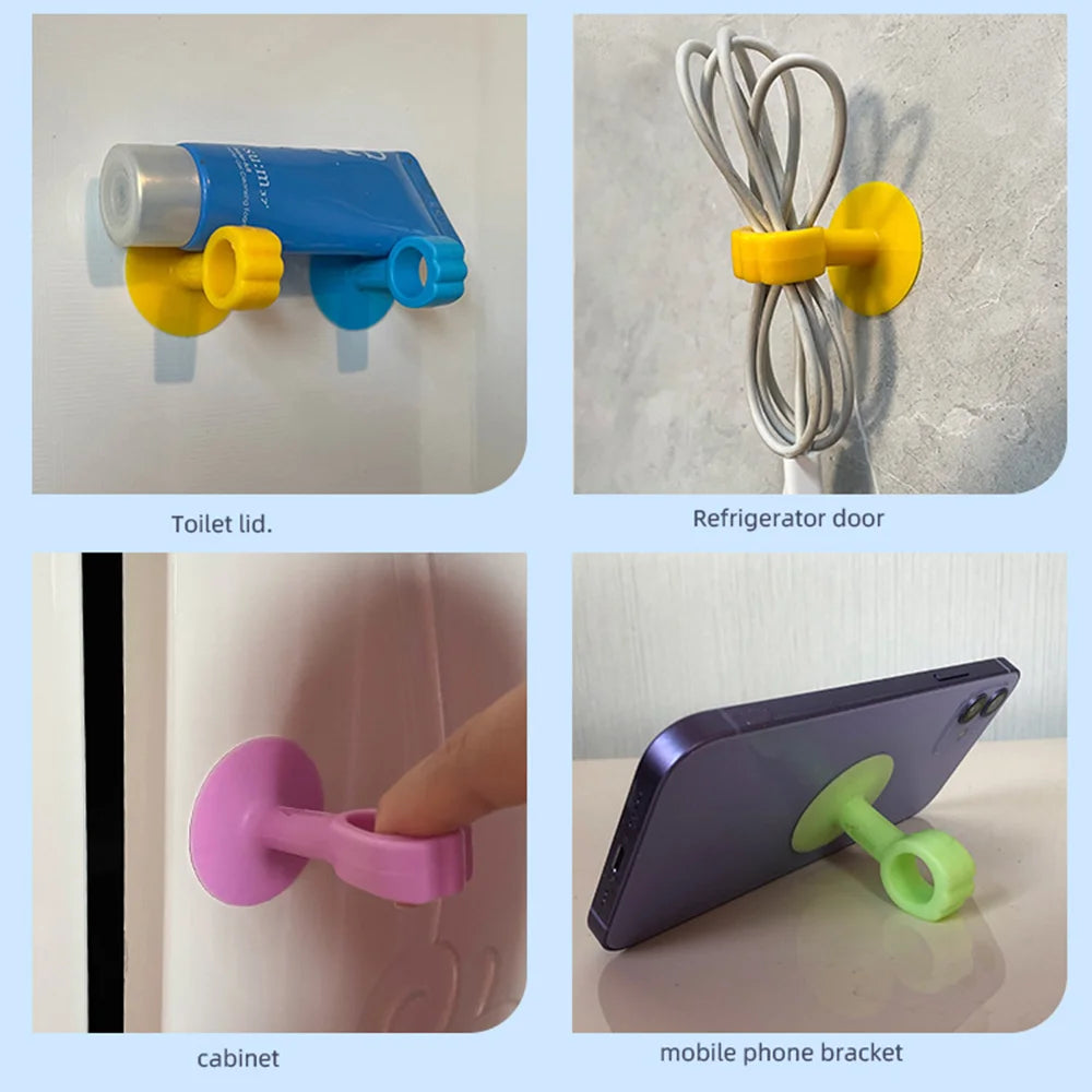 Soft Silicone Door Stopper Anti-damage Wall Protector Suction Cup Door Handle Bumper Mute Protect Walls Furniture Fittings Oasis Select