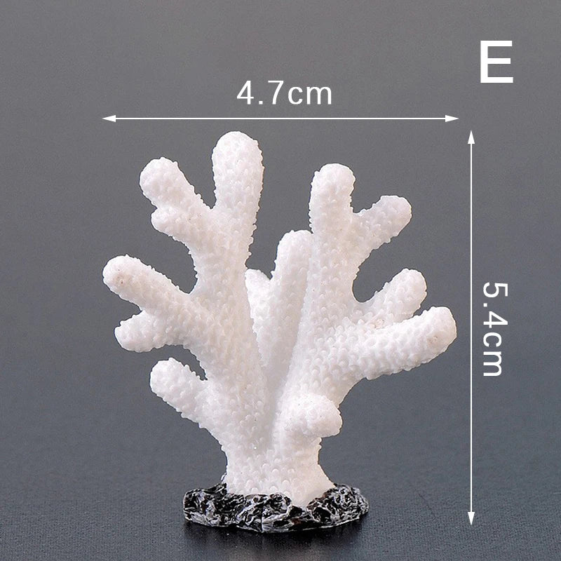 Artificial Coral Fish Tank Decoration Emulates Starfish Resin Reef Landscape Aquarium Decoration Craft Tabletop Decoration Oasis Select E