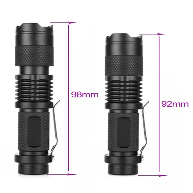 UV LED Portable Flashlight 395nm Black Light Wavelength Violet Flashlight Pet Urine Scorpion Feminine Hygiene Detector Torch Oasis Select