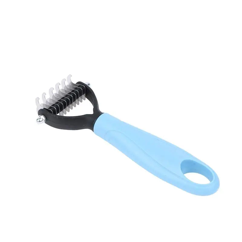 Professional Pet Deshedding Brush 2 Sided Dematting Dog And Cat Hair Remover Grooming Shedding Supplie Oasis Select Blue S