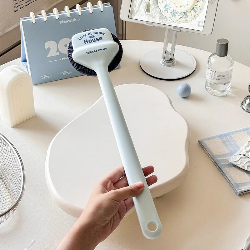 Long Handle Soft Bristle Bath Brush for Students Back Scrubbing Bathing Tool Student Style Shower Brush Back Rubbing Device Oasis Select