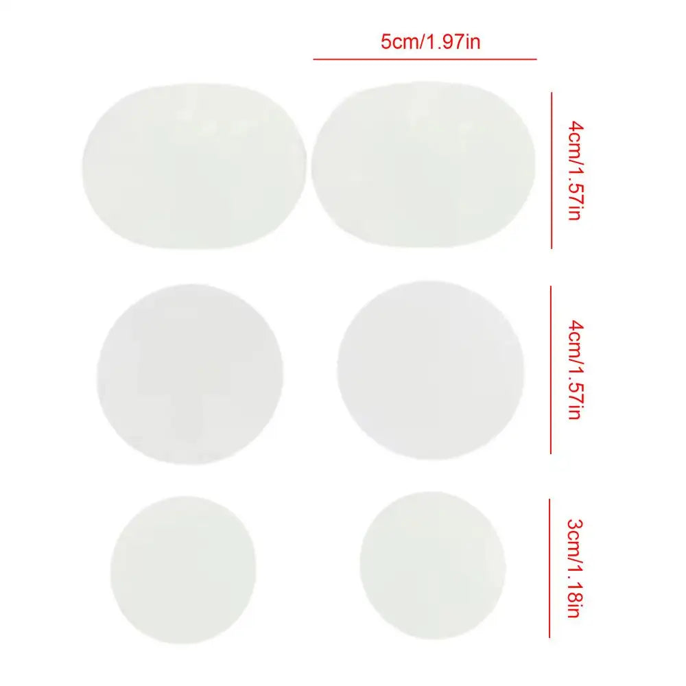 Shoe Repair Patch 6 Pieces Self-Adhesive Toeburst Blowout Prevention Pads Adhesive Inside Shoe Heel Patch Pad for Boots Heel Toe Oasis Select White