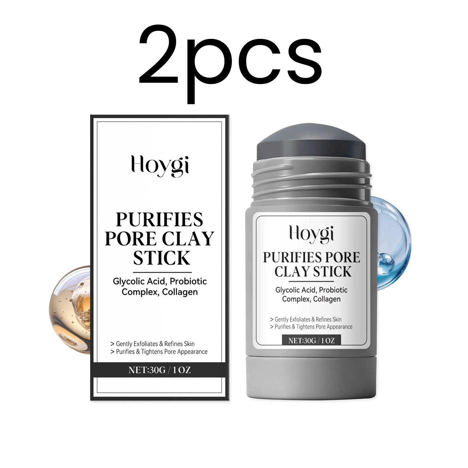 Hoygi Pore Clay Mask Stick – Deep Cleanse & Blackhead Removal Clay Mask Stick Oasis Select 2pcs