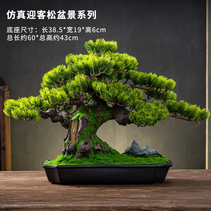 Large beauty Luo Han pine new Chinese entrance club interior decoration landscape fake tree simulation tree pine Oasis Select A