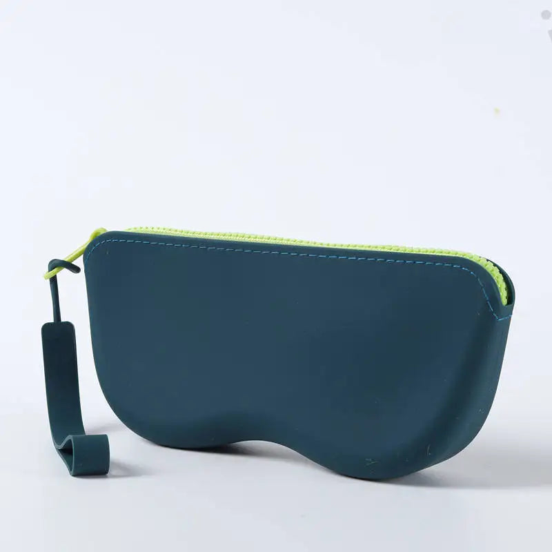 1pc Portable Silicone Glasses Case, Zipper Closure, Minimalist Eyeglass Pouch for Travel, Protective Glasses Case for Men Women Oasis Select