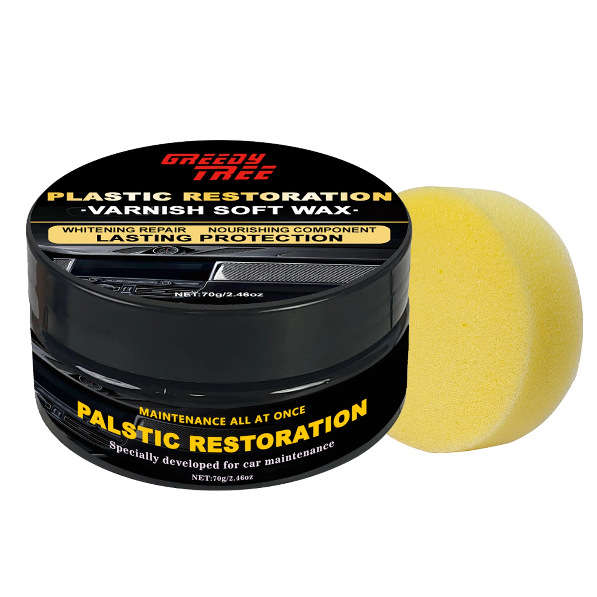 Car Plastic Restorer – Polishing Wax, Scratch Repair & Renewal