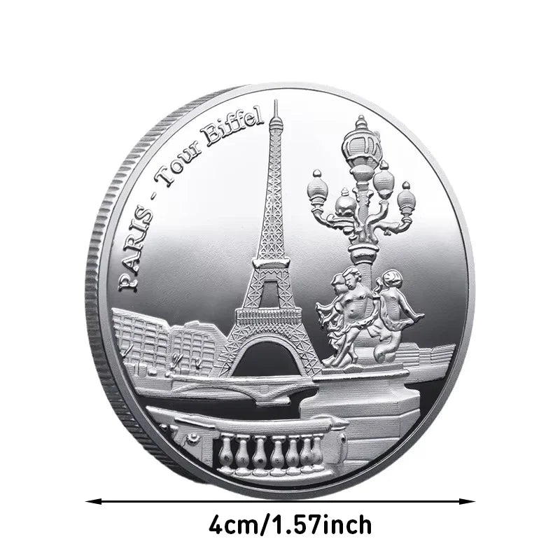 Paris Eiffel Tower Coin Collection Travel Collection Commemorative Coins Commemorative Coins Non-currency Oasis Select