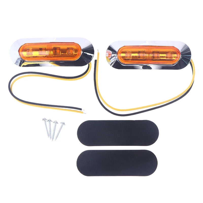 2-Pack Waterproof LED Boat Signal Lamps: 12V-24V Navigation Lights for Marine Yachts Oasis Select A2