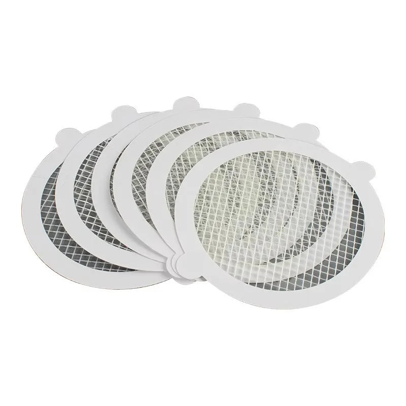 Disposable Hair Catchers for Shower Mesh Shower Drain Covers - Floor Sink Strainer Filter Mesh Stickers Bathroom Accessories Oasis Select circle 6pcs