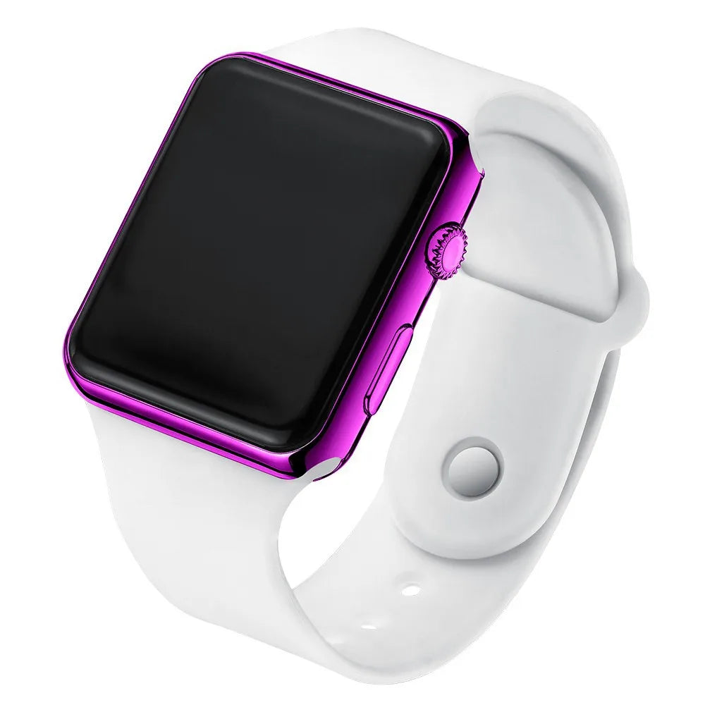 Men Sport LED Watches Men's Digital Watch Men Watch Silicone Electronic Watch Men Clock reloj hombre hodinky relogio masculino Oasis Select white purple