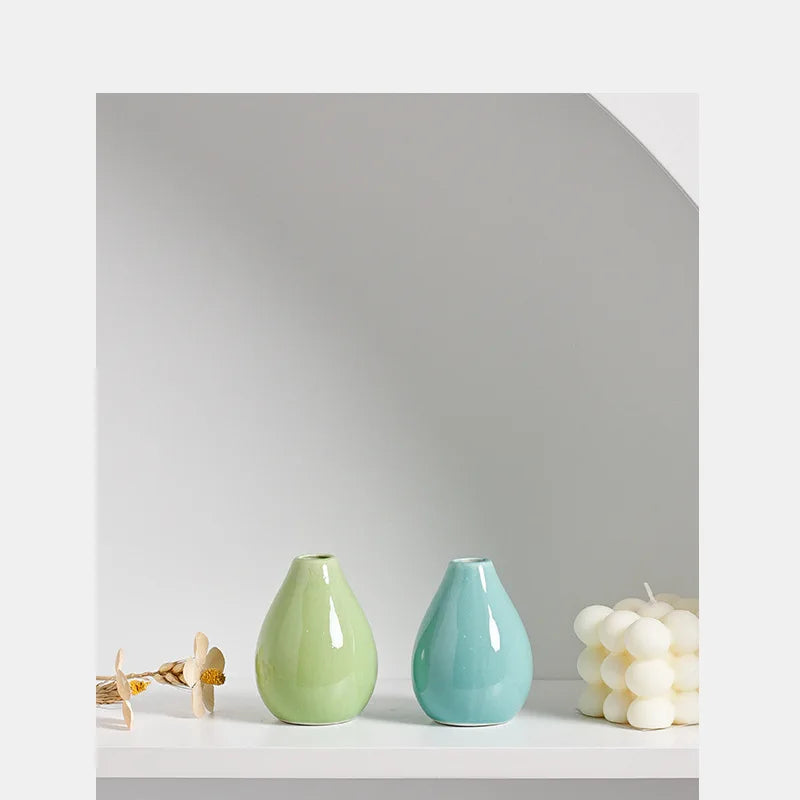 Vases, Nordic Decorative Items, Living Room Flower Arrangements, Small Ceramic Vases, Simple and Modern Home Decoration Vases Oasis Select