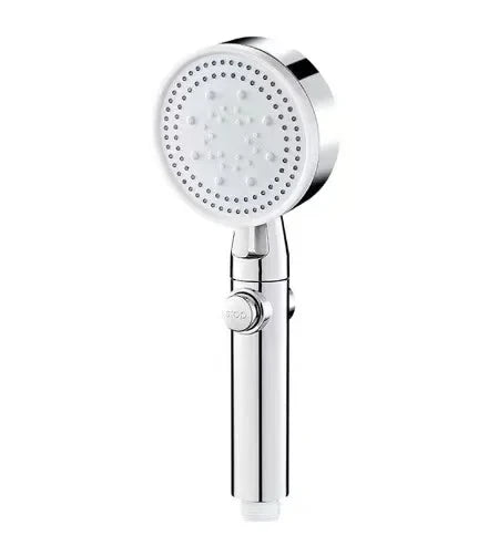 Adjustable High Pressure Shower Head 5 Modes with Hose Water Saving One-Key Stop Spray Nozzle - Bathroom Shower Accessories Oasis Select Sliver