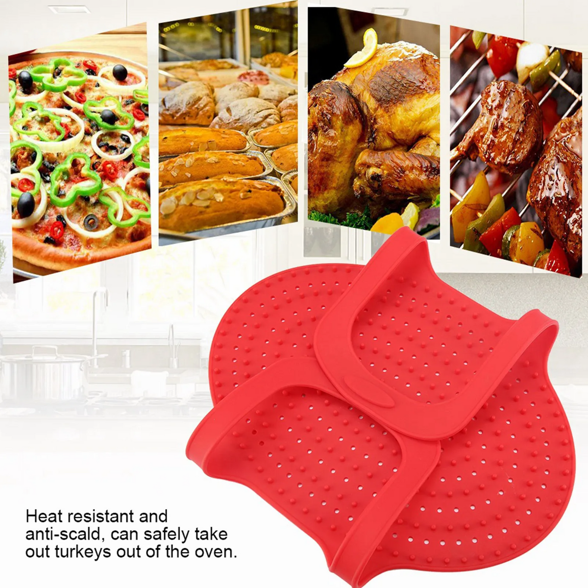 Creative Silicone Kitchen Tools – Strainer & Roasting Set Silicone Kitchen Tools Oasis Select