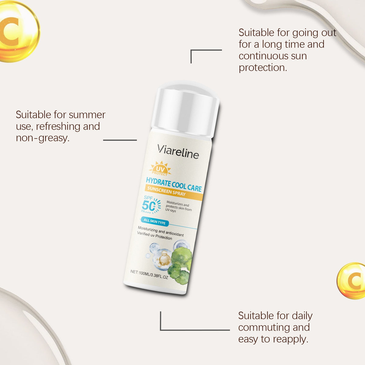 UV-Protective Moisturizing Face Spray – Hydrating Mist 100ml UV Hydrating Face Mist Oasis Select