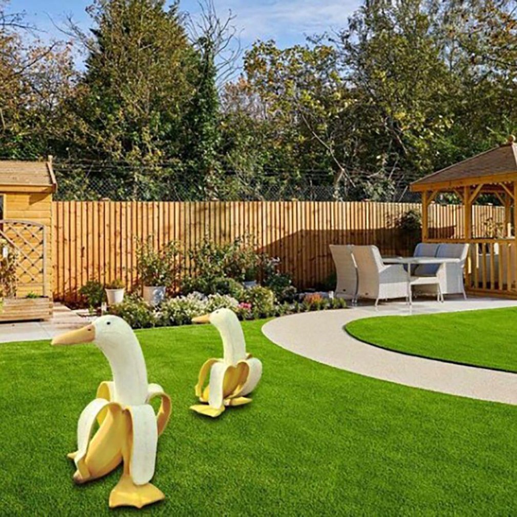 Banana Duck Garden Sculpture – Whimsical Vintage Resin Decor Garden Sculpture Oasis Select
