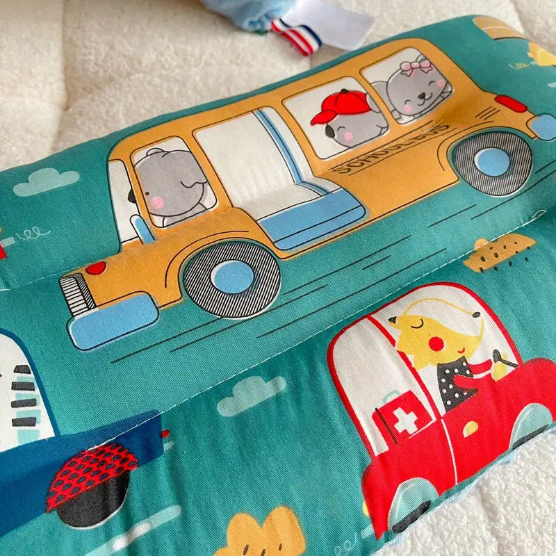 Kids Cartoon Pattern Pillow – Soft Cotton, Ages 3–6 Kids Decorative Pillow Oasis Select