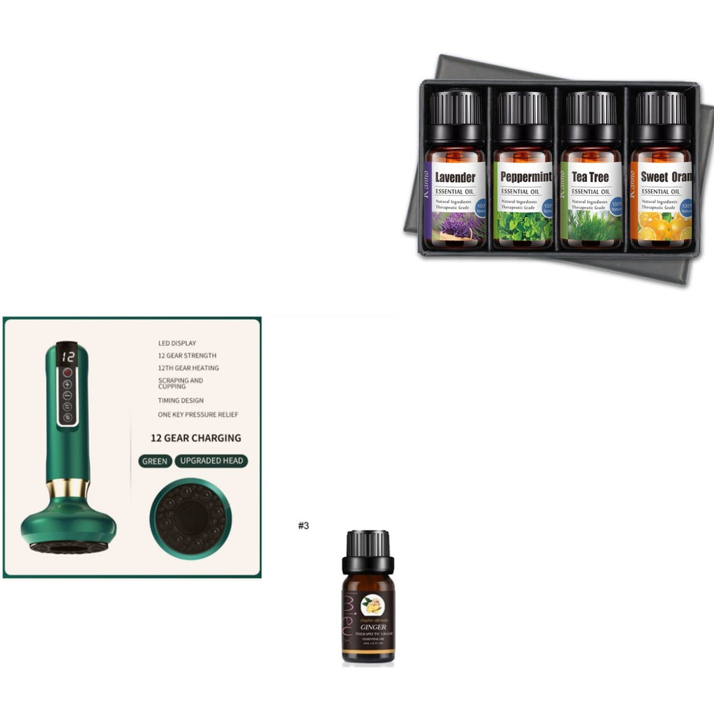 Electric Vacuum Cupping Massager | Infrared Heat & Essential Oil Cupping Massager Oasis Select Green Green set1