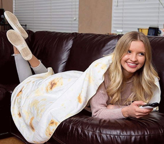 Milk Velvet Burrito Blanket – Soft Cozy Wrap | 3 Sizes Novelty Throw Blanket Oasis Select