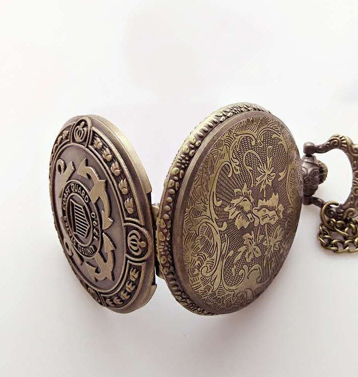 US Coast Guard 1790 Bronze Vintage Pocket Watch | Quartz Pocket Watch Oasis Select