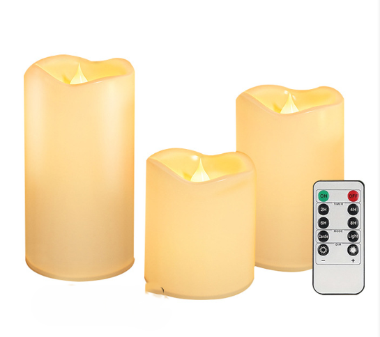 Remote Control Color Changing LED Candles – Flameless Set LED Flameless Candles Oasis Select New Beige warm yellow light