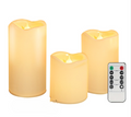 Remote Control Color Changing LED Candles – Flameless Set LED Flameless Candles Oasis Select New Beige warm yellow light