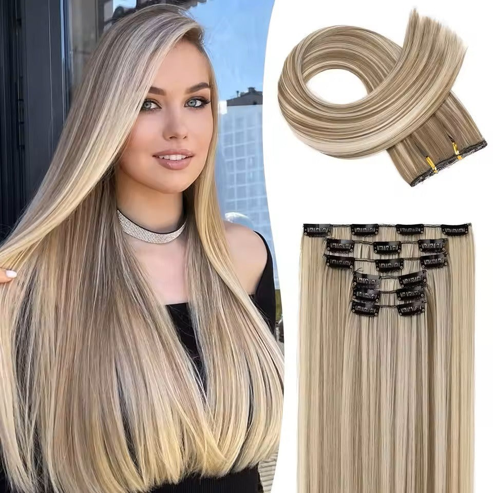 Clip-In Synthetic Hair Extensions 24 Inch | 16 Clips Clip-In Hair Extensions Oasis Select 18H613 Color 24 inch