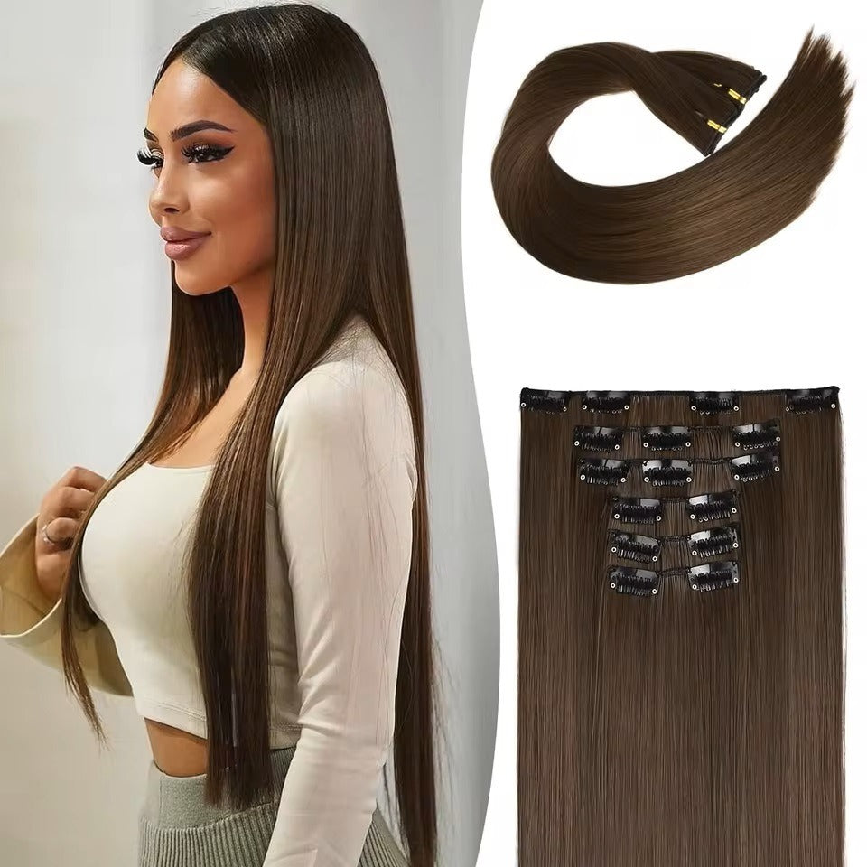 Clip-In Synthetic Hair Extensions 24 Inch | 16 Clips Clip-In Hair Extensions Oasis Select 6 Colors 24 inch