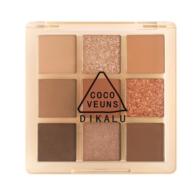DIKALU Sunset Glow 9-Color Eyeshadow Palette | Matte & Shimmer Eyeshadow Palette Oasis Select