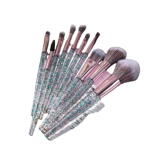 10-Piece Makeup Brush Set – Blend, Contour & Highlight Makeup Brush Set Oasis Select