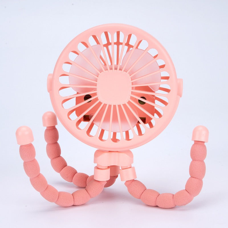 Portable USB Mini Octopus Fan with Light & Flexible Tripod Portable USB Fan Oasis Select Pink N/A