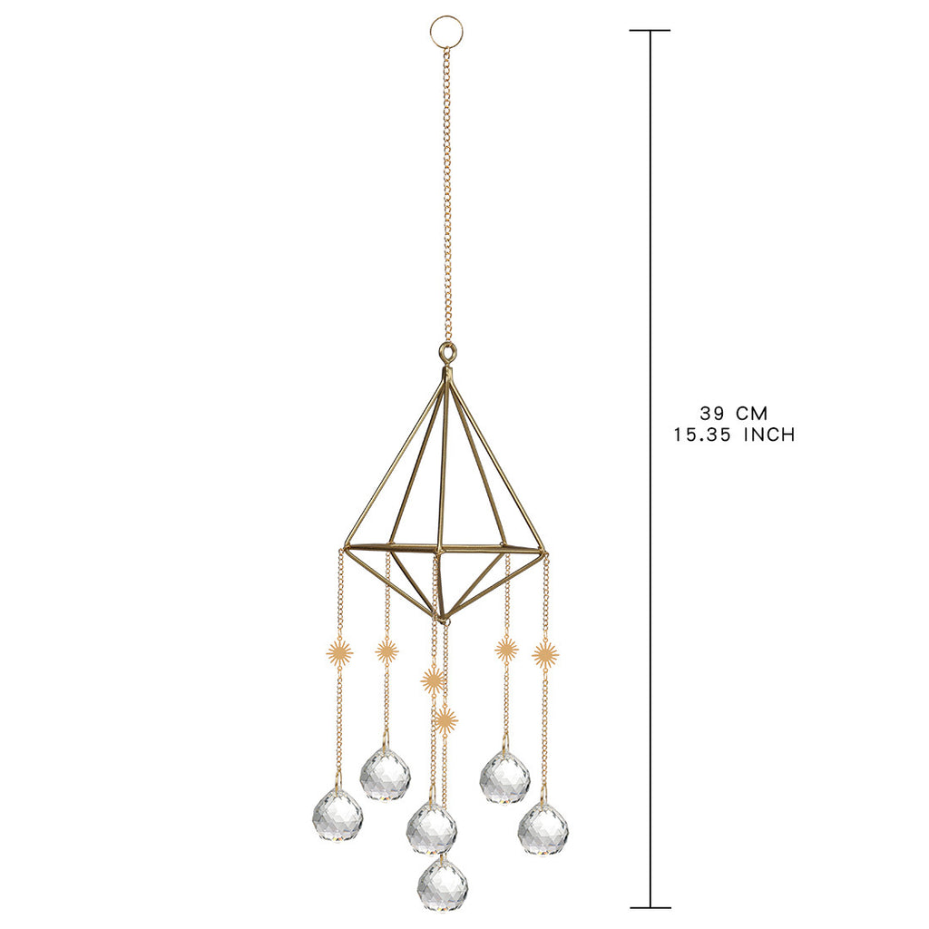 Golden Sun Catcher AB Crystal Pendant | Rainbow Light Decor Crystal Sun Catcher Oasis Select Air rack pendant-Little Sun