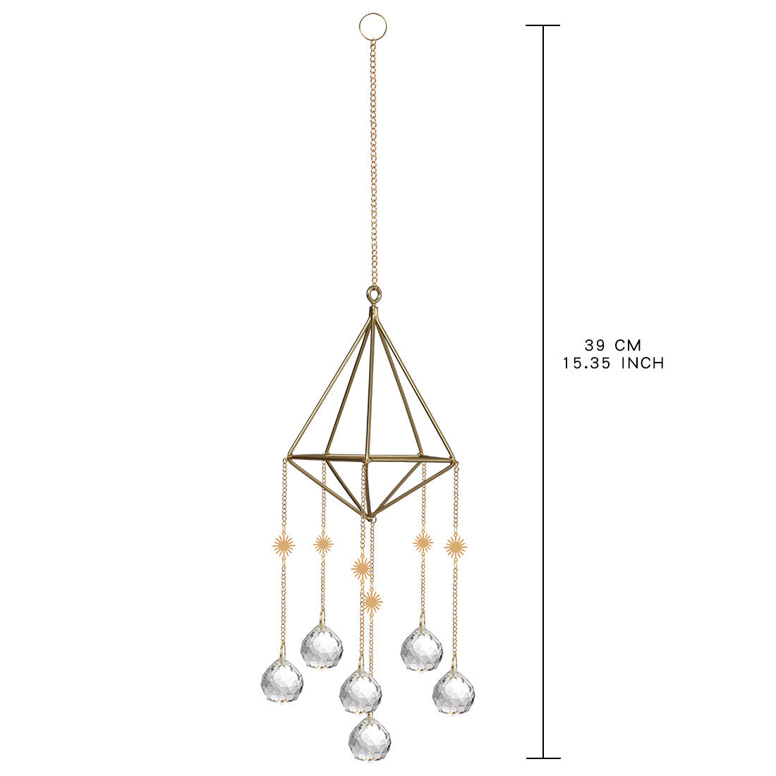Golden Sun Catcher AB Crystal Pendant | Rainbow Light Decor Crystal Sun Catcher Oasis Select Air rack pendant-Little Sun
