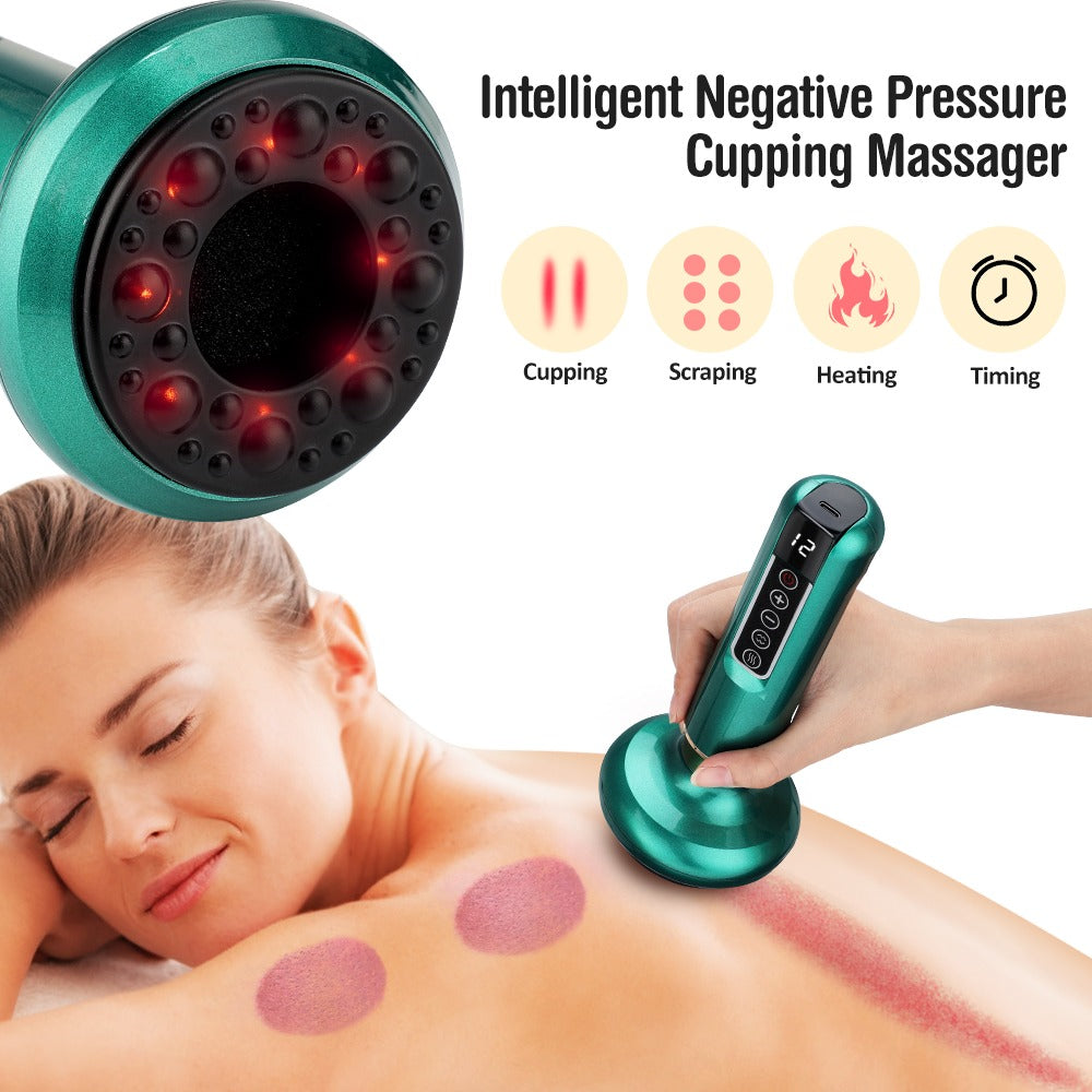 Electric Vacuum Cupping Massager with Infrared Heat & Gua Sha Vacuum Cupping Massager Oasis Select