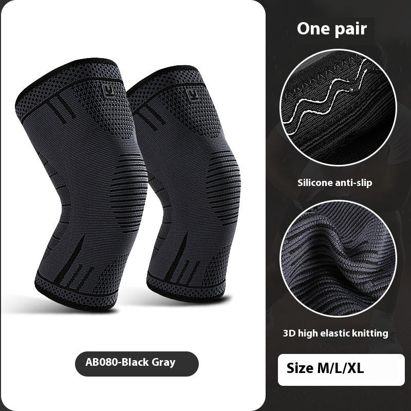 Anti-Slip Knee Pad for Outdoor Fitness, Running & Cycling Sports Knee Pad Oasis Select Black And Gray L